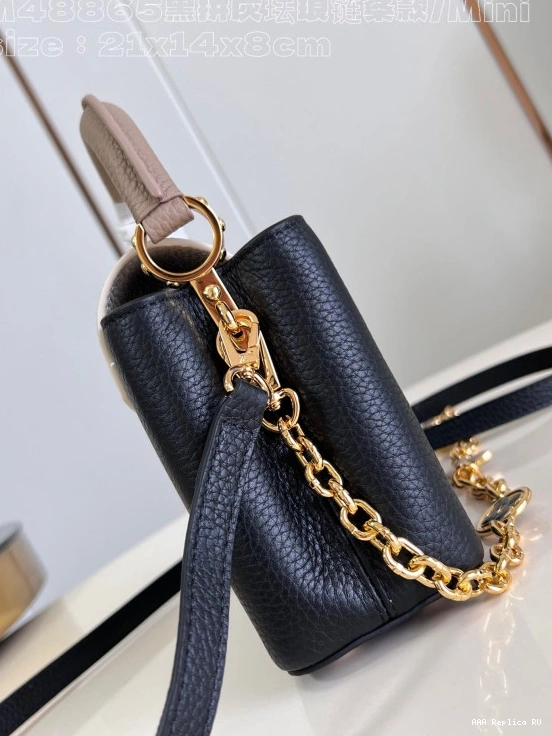 Aaa replica bags MINI-21*14*8CM VUITTON LOUIS CAPUCINES 0810